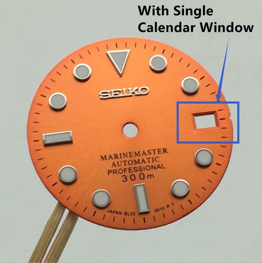 Watch Dial 28.5mm luminous for NH35 movement, precise replacement watch parts