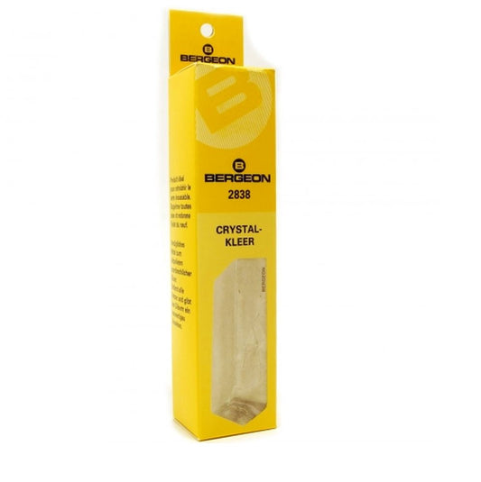 Bergeon 2838 acrylic polish compound for crystal watch glass restoration and scratch removal.