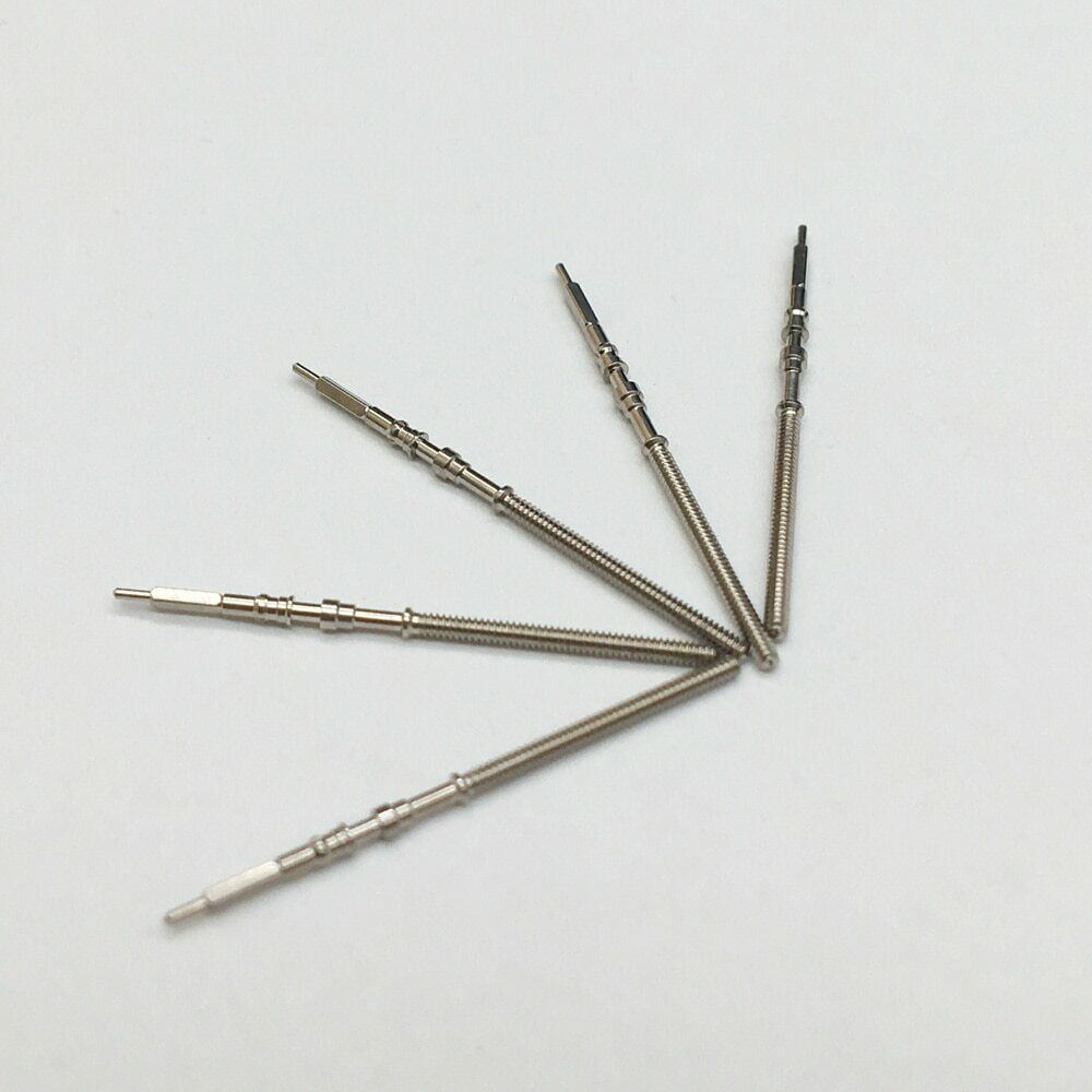 Stainless steel winding stem for 4R36 NH35 NH36 NH38 NH39A watch movements, precise fit.