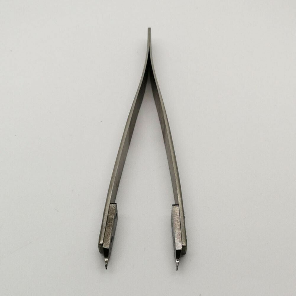 Bergeon 7825 spring bar tweezer for precise lug removal and watch strap fitting.