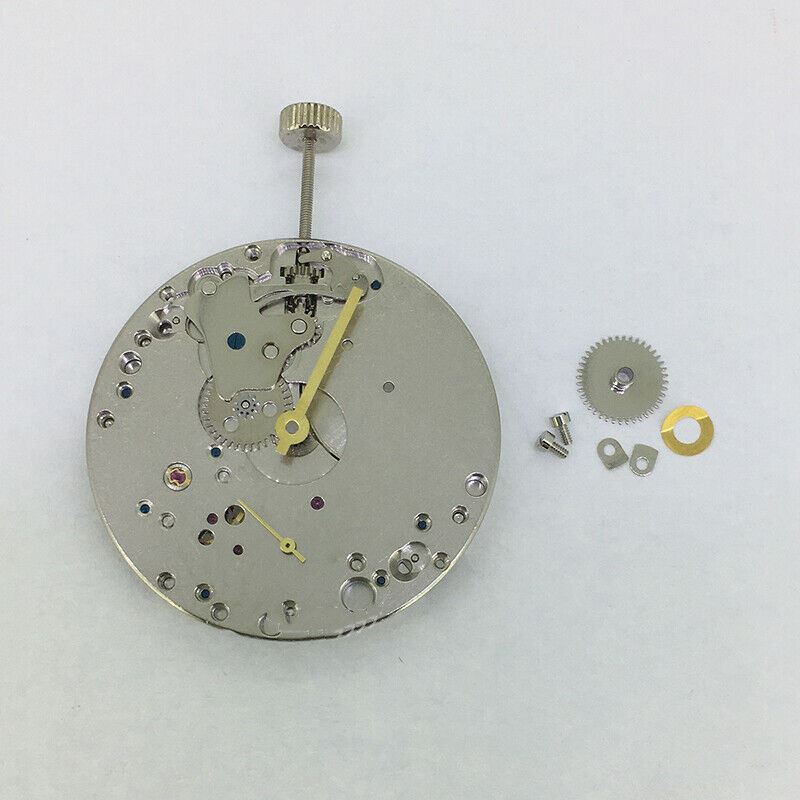 Seagull 6498 mechanical watch movement with hand-winding and second hand at 6 o'clock, precision-engineered.