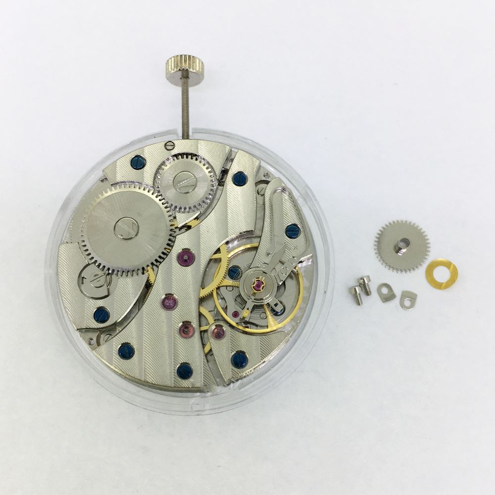 Seagull ST3620 mechanical watch movement with ETA 6497/6498, 9 o'clock subdial, precision detail.