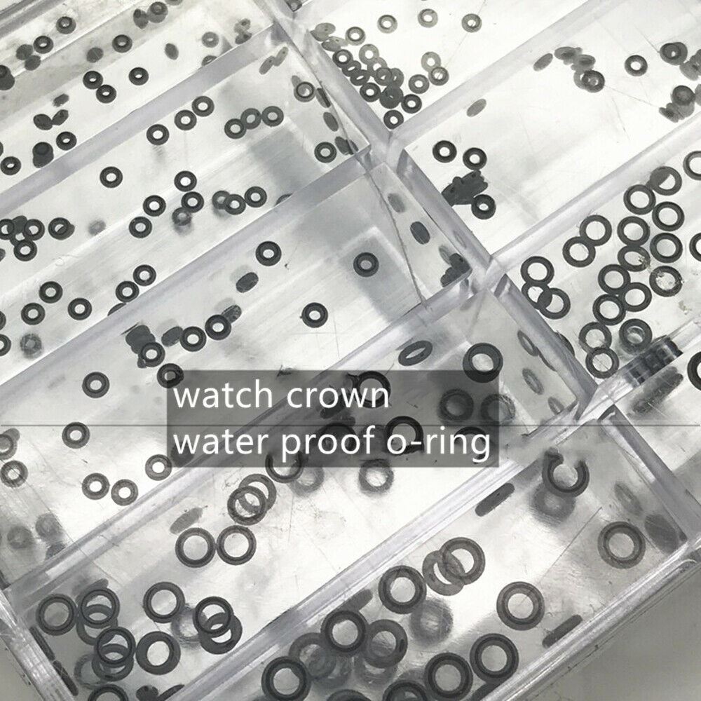 Set of 500 waterproof rubber crown seals and O-ring gaskets for durable watch repairs
