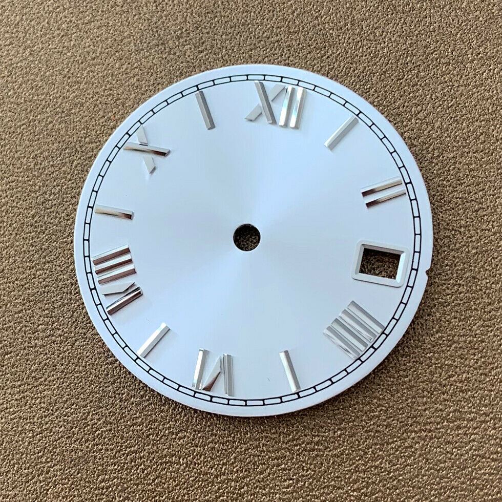 28.5mm watch dial for NH35/NH36 movement, durable replacement, ensures precise timekeeping.
