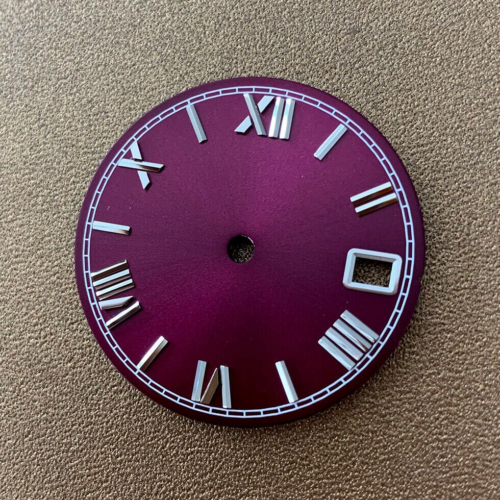 28.5mm watch dial for NH35/NH36 movement, durable replacement part ensuring precise timekeeping.