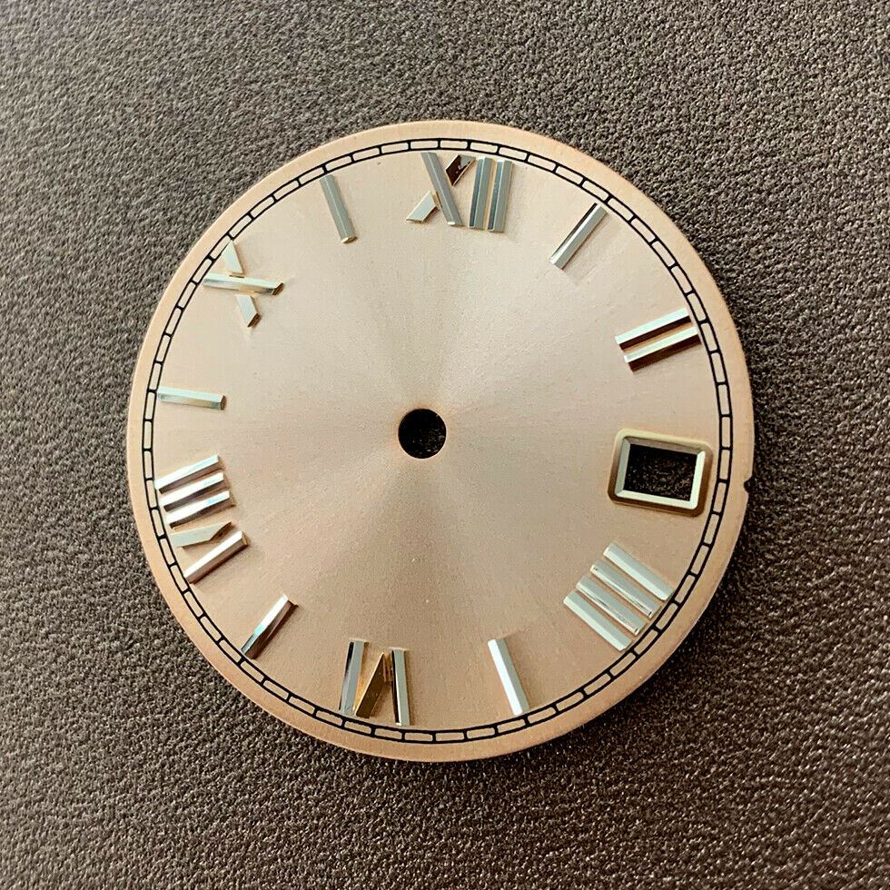 28.5mm watch dial for NH35/NH36 movement, durable replacement part for precise timekeeping.
