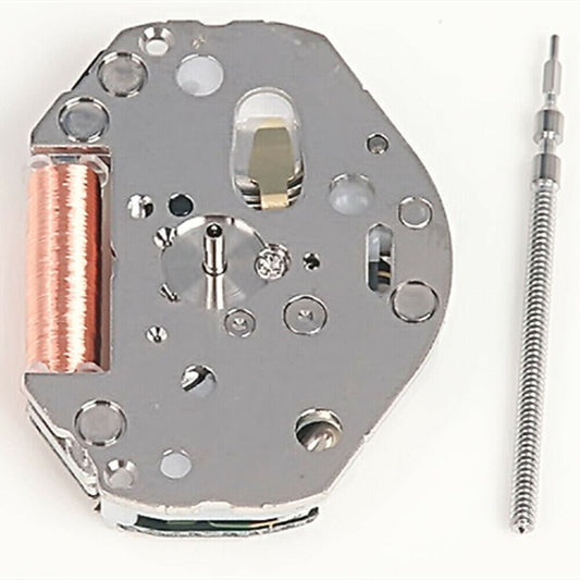 Replacement quartz watch movement with 3 hands, compatible with Miyota 2039 for precise watch repair.
