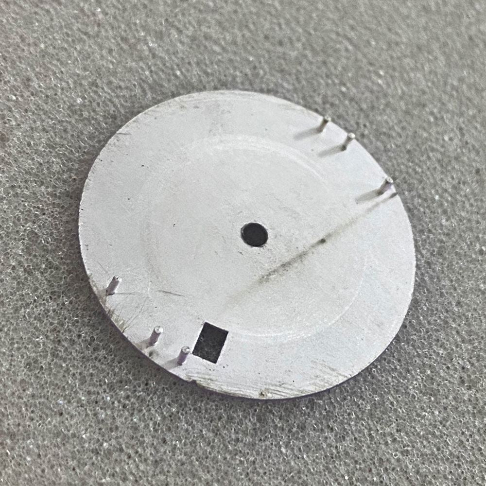 28.50mm C3 enamel green luminous watch dial for NH35 movement, perfect for watch repairs and custom builds.