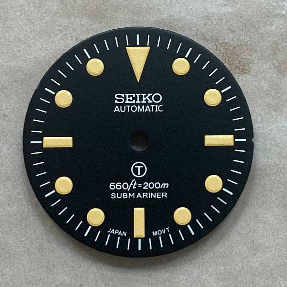 28,50 mm Zifferblatt grün leuchtend passend für NH35/NH36 Uhrwerk Uhr #04