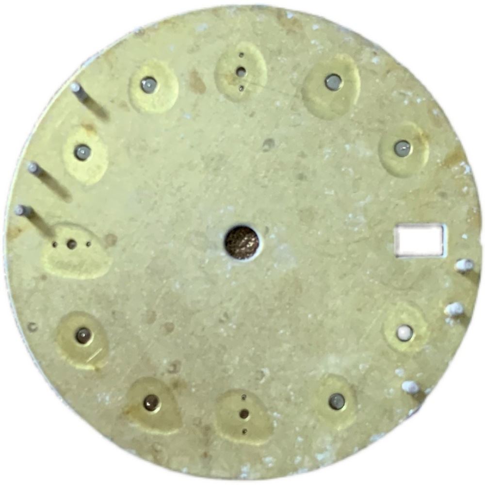 Green luminous 28.5mm Big Nail dial by AE17, NH35-compatible, perfect for stylish watch repairs.