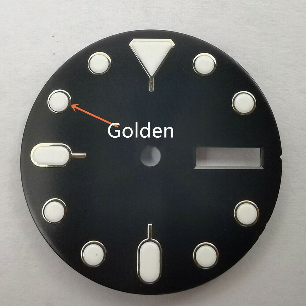 Brandneues 28,50 mm Zifferblatt, grün leuchtend, geeignet für NH36-Uhrwerk Nr. 03