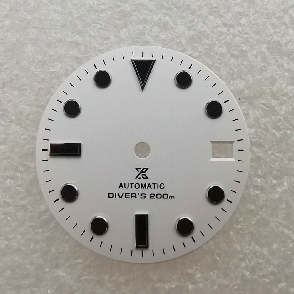Cadran de montre neuf de 28,50 mm, vert lumineux, adapté au mouvement NH35 #04