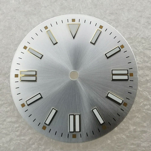 31mm green lume Oyster dial for NH35/NH36/ETA2836 watches, enhancing readability and style.