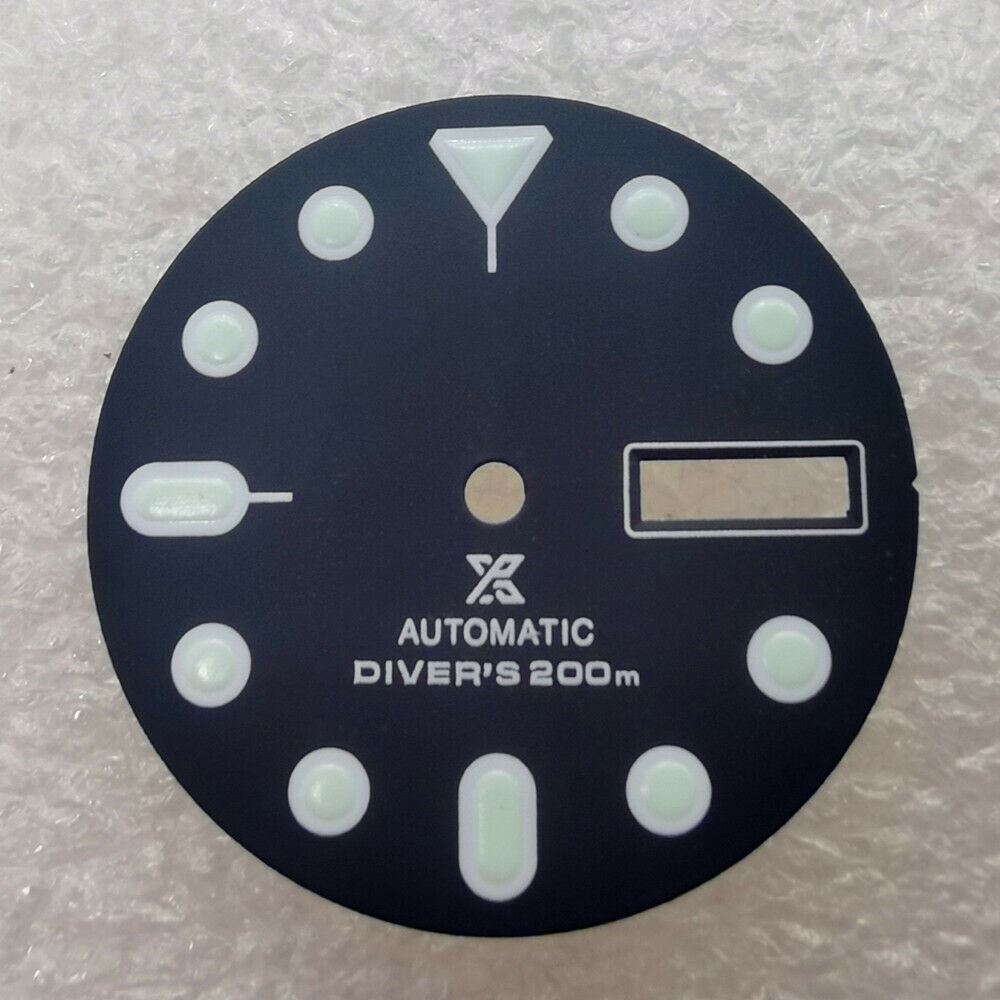 28.50mm Oyster Watch Dial Green Lume Suitable for NH35/NH36 Movement #06