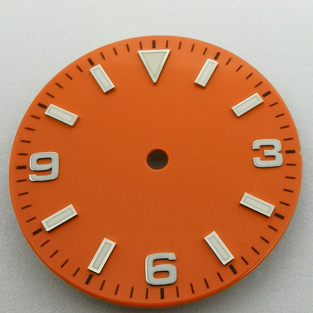 29mm green lume Oyster 369 dial by MZ2813, fits NH35/NH36 movement, ideal watch repair accessory.