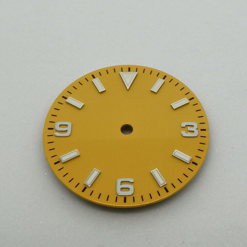 29mm green lume Oyster 369 watch dial by MZ2813, fits NH35/NH36 movement, stylish accessory for repairs.