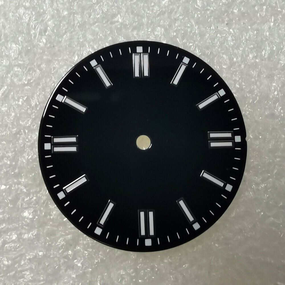 29.1mm green lume watch dial with luminous markers for NH35/NH36 8215 DG2813 movements.