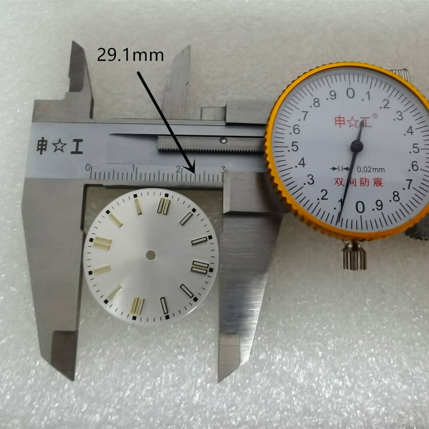 29.1mm green lume watch dial with luminous markers for NH35/NH36 8215 DG2813 movements, night visibility