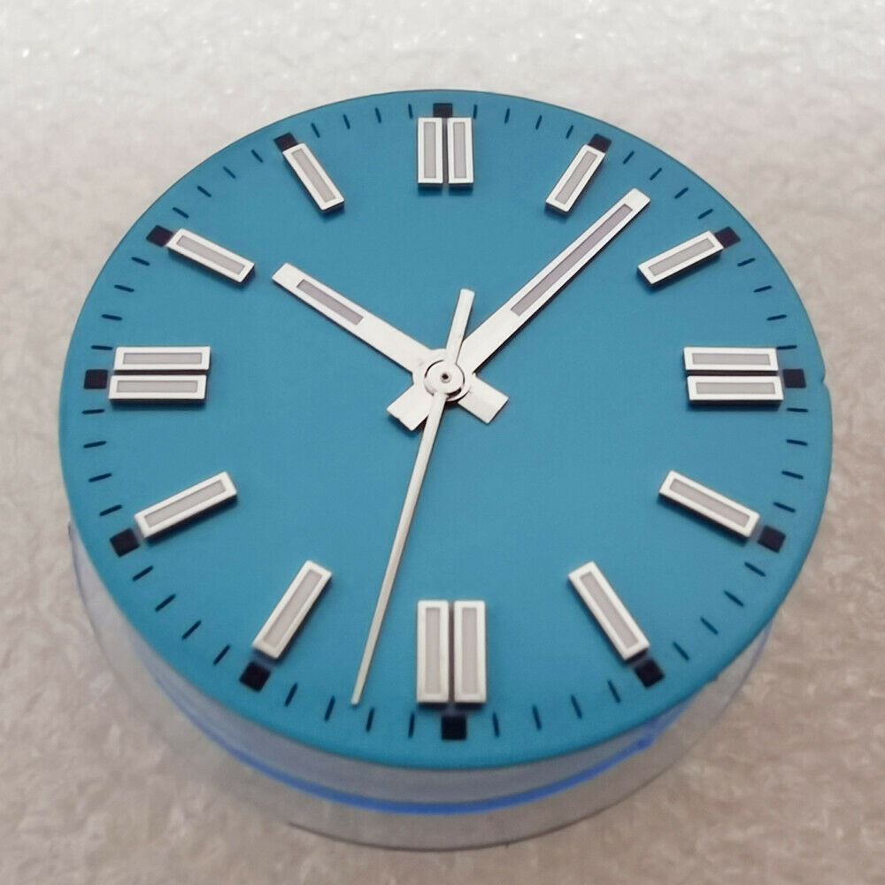 29.1mm green lume watch dial with luminous markers for NH35/NH36 8215 DG2813 movements, night visibility enhancement