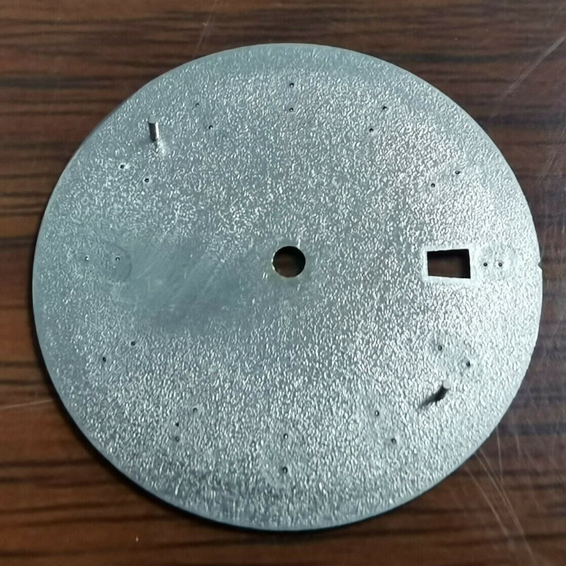 Green lume watch dial 33.5mm, compatible with NH35/NH36, perfect for custom watch repairs.