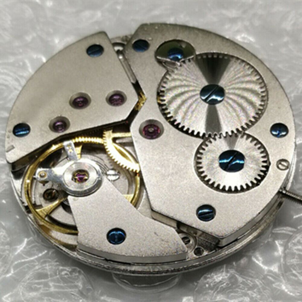Mechanical watch movement 6497 manual wind with 2 hands and triple splint, China Made for repair.