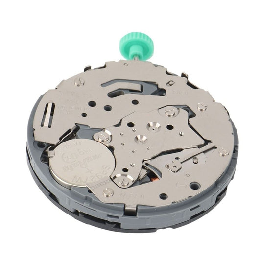 Miyota OS20 quartz watch movement with date at 3/6, precision Japanese craftsmanship for watchmakers.