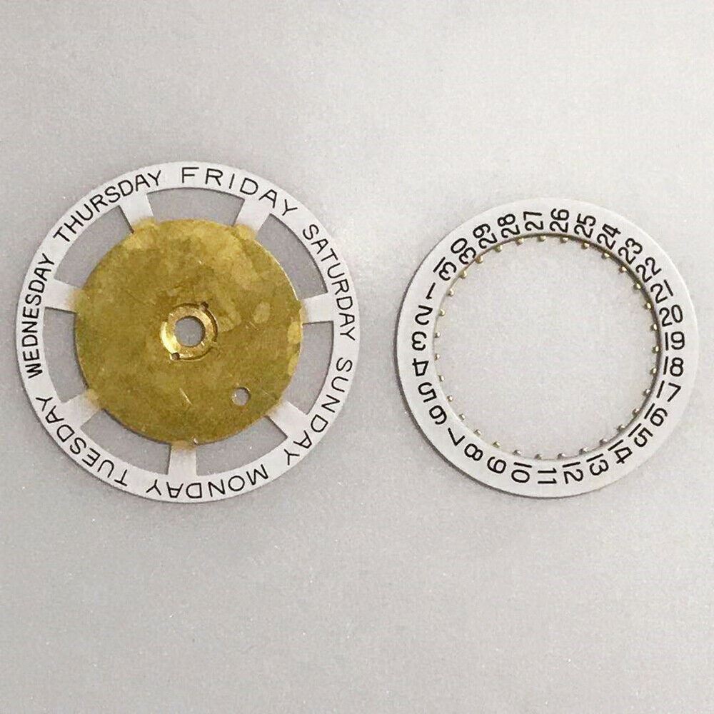 ETA 2834 watch dial with date window, precise movement for watchmakers and repairs.