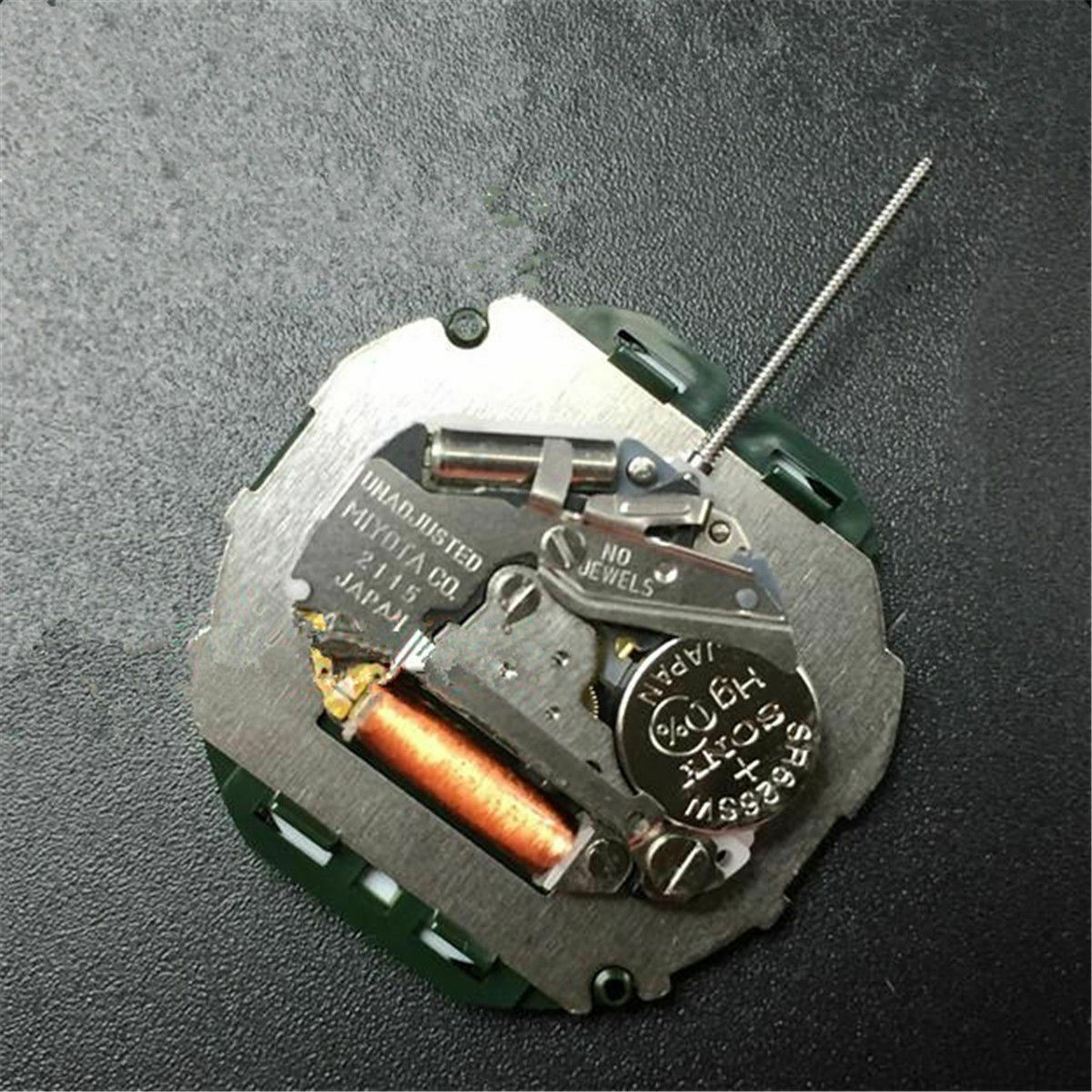 Montre de remplacement à mouvement à quartz fabriquée au Japon pour Miyota 2115, date à 3/6