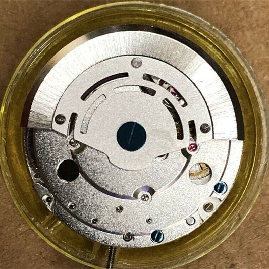 DG2813 automatic mechanical watch movement with 24-hour display, silver finish for watch accessories.