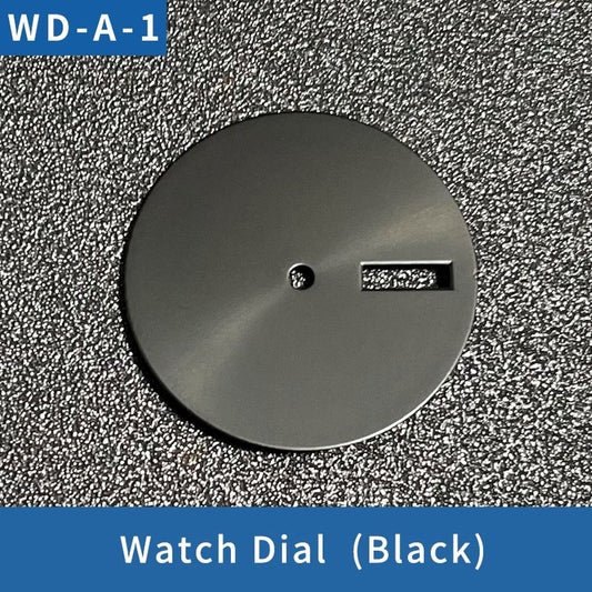 Black watch dial parts for SKX007, SKX009 with NH35/NH36 movement compatibility.