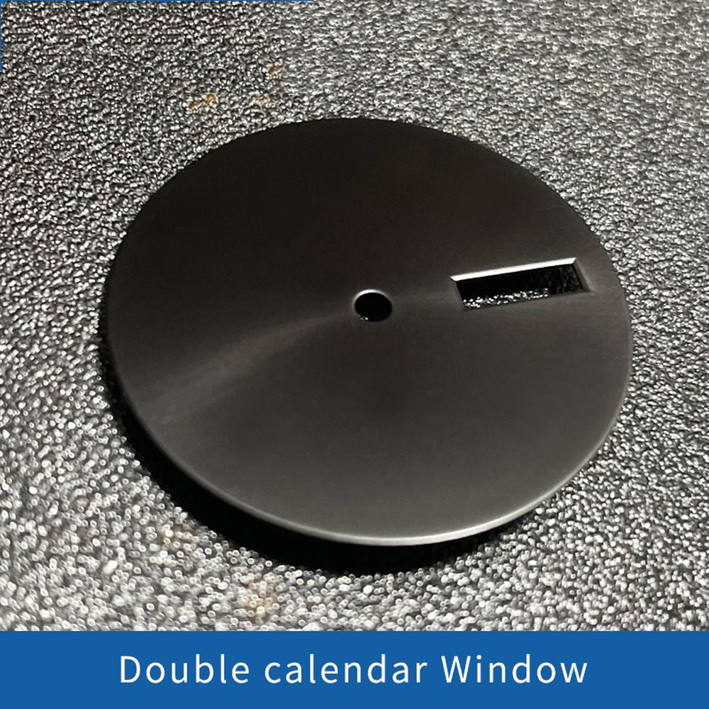 Black watch dial parts for SKX007 SKX009 with NH35 NH36 movement, precision design.