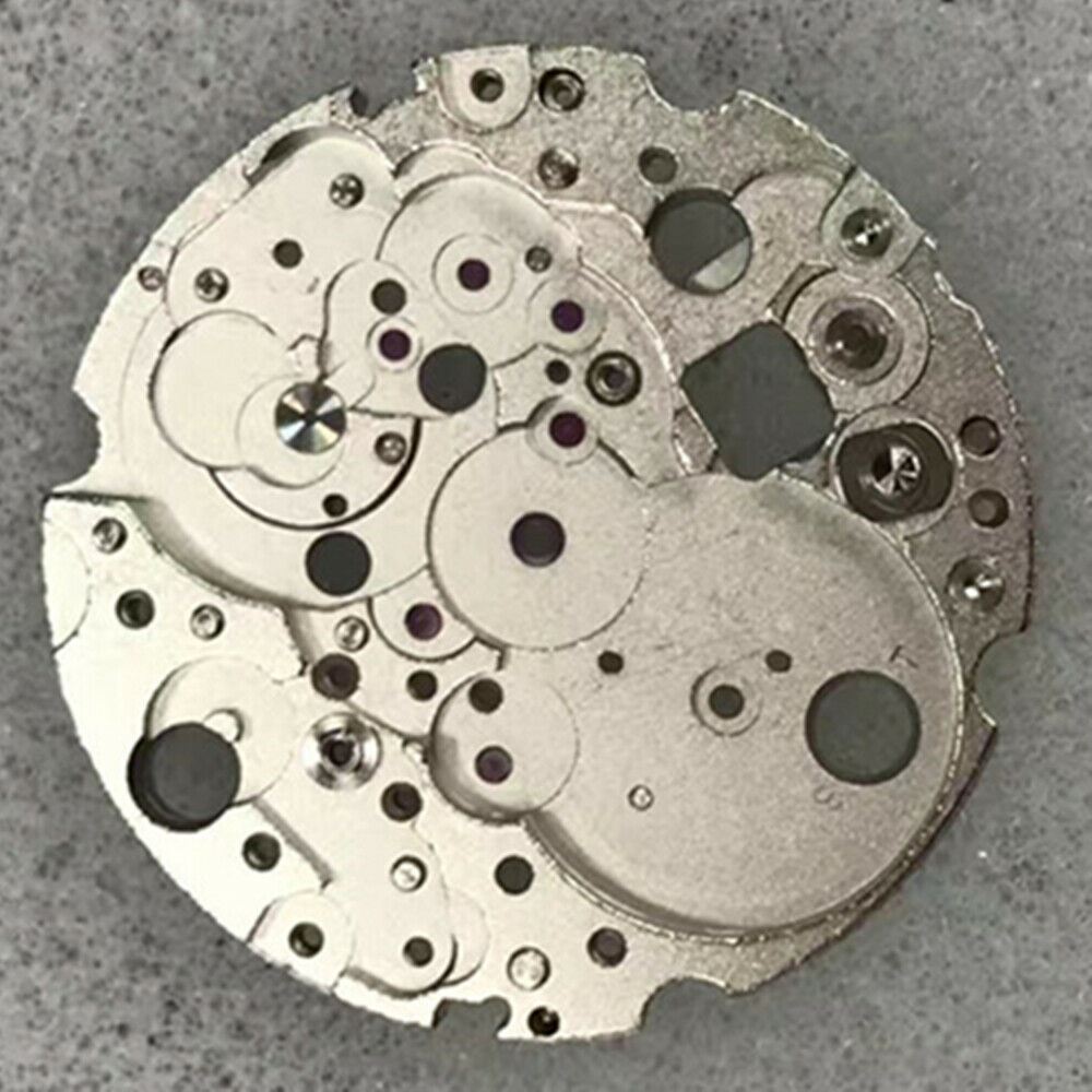 Silver main plate replacement part for Miyota 8200 movement watch, precise fit for smooth repair.