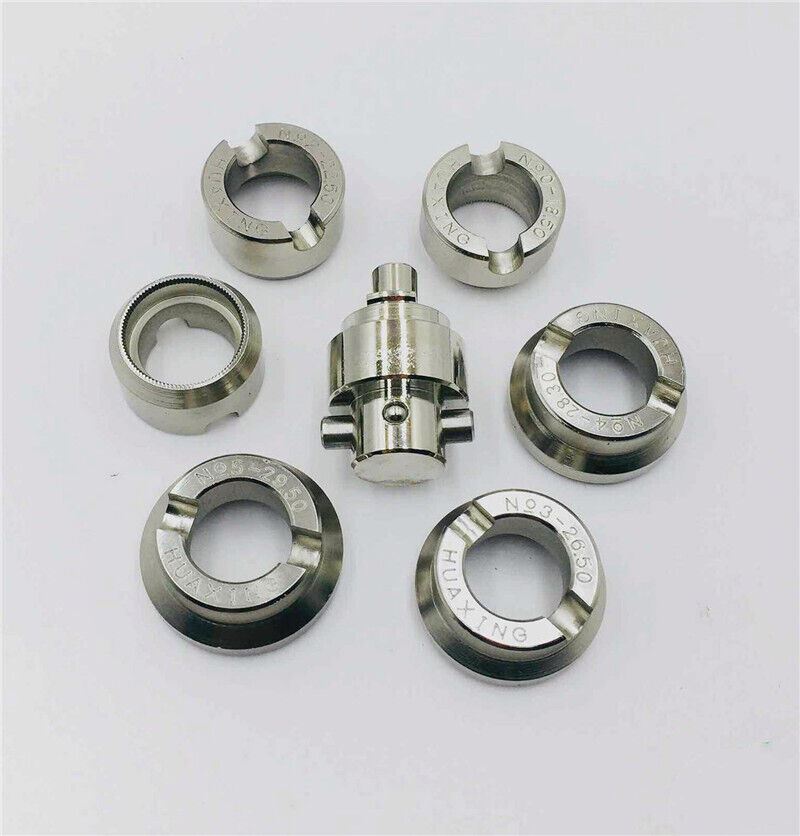 Durable Chucks set for 5538 waterproof grooved back case opener, precise watch repair tool.