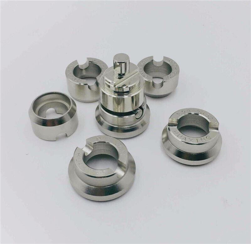 Durable Chucks set for 5538 waterproof watch case opener with grooved design.