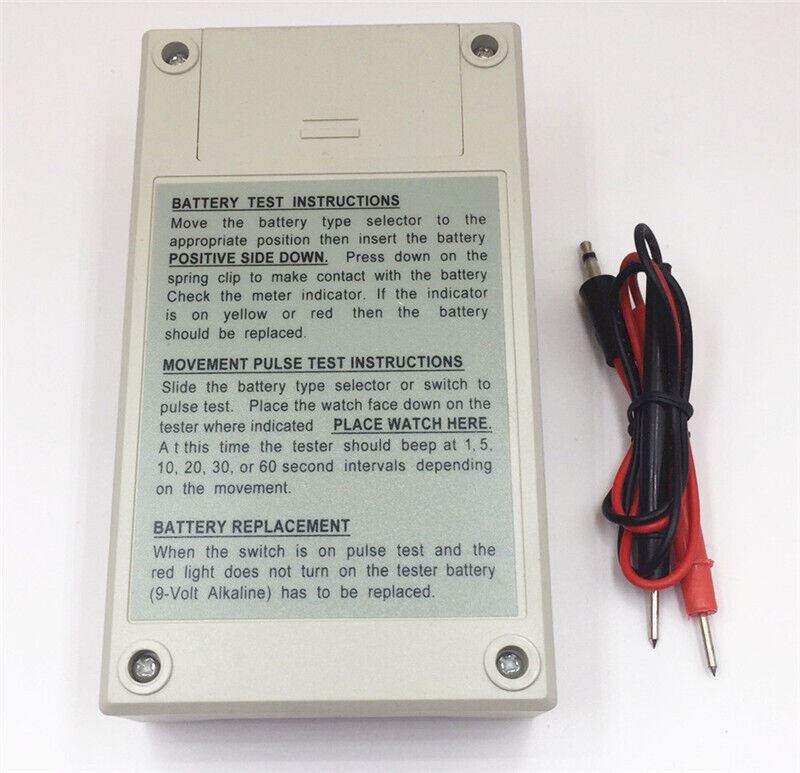 Quartz Watch Analyzer with battery pulse coil tester for accurate watchmaker diagnostics and repairs.
