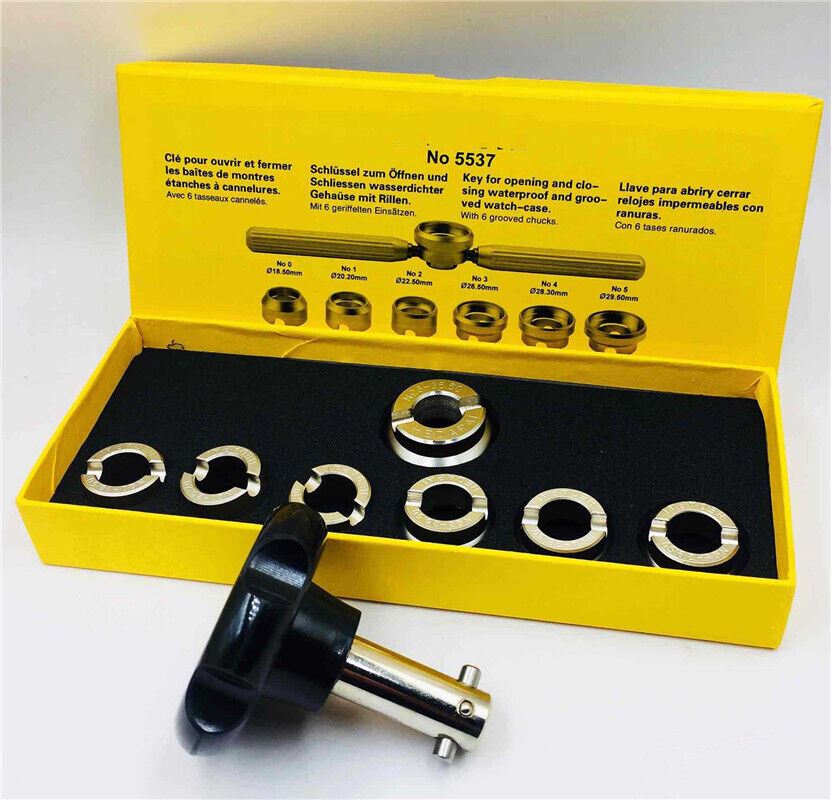 5537 grooved waterproof watch back case opener by Watchmaker for secure closing and easy battery replacement