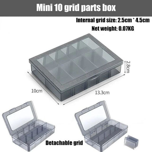 Clear Plastic Storage Box for Tools and Jewelry Parts, Ideal for Organizing Small Items