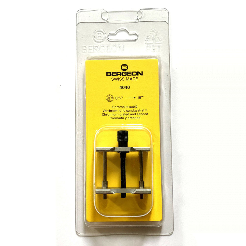 Bergeon 4040 large reversible watch movement holder for precise repair and maintenance tasks.
