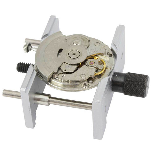 Bergeon 4040 large reversible watch movement holder for secure repair and maintenance.