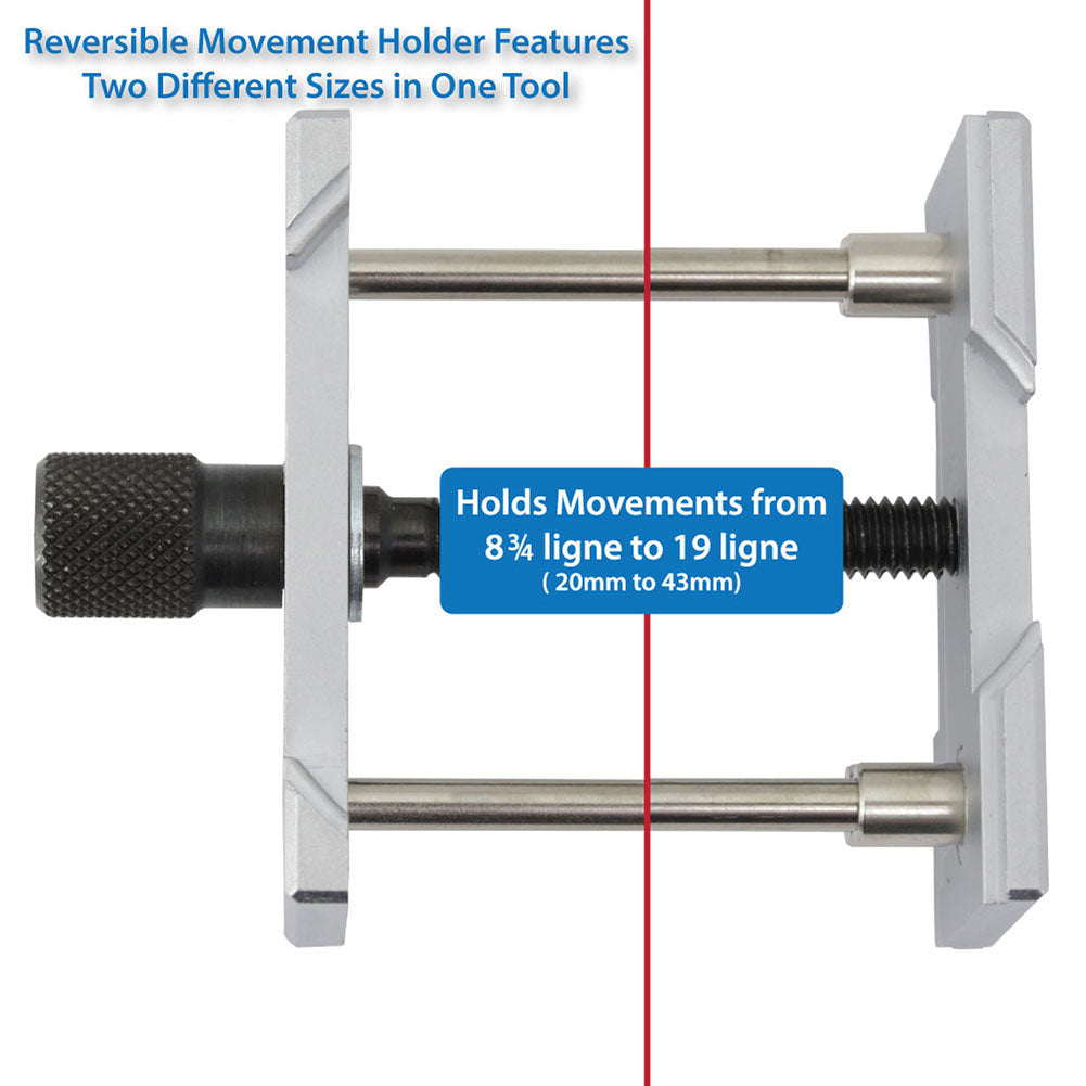 Bergeon 4040 reversible watch movement holder, durable tool for secure watch repair and maintenance.