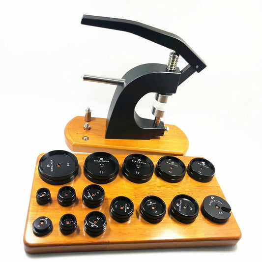 5500-E Watch Case Presser with unbreakable crystal press, fits large casebacks up to 60mm for precise watch repair.