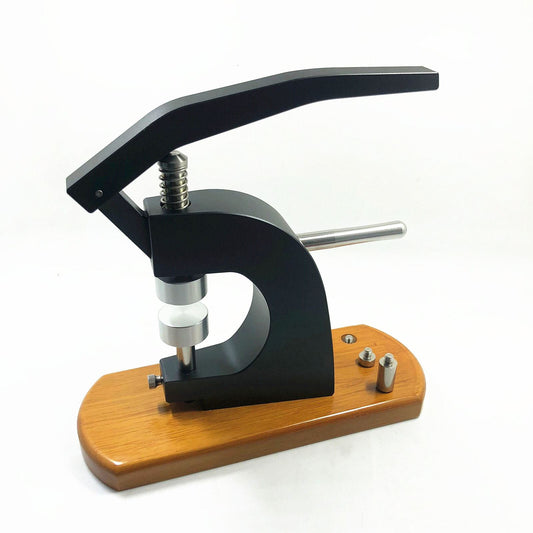 5500-E Watch Case Presser with unbreakable crystal press, fits large casebacks up to 60mm for precise watch repair.