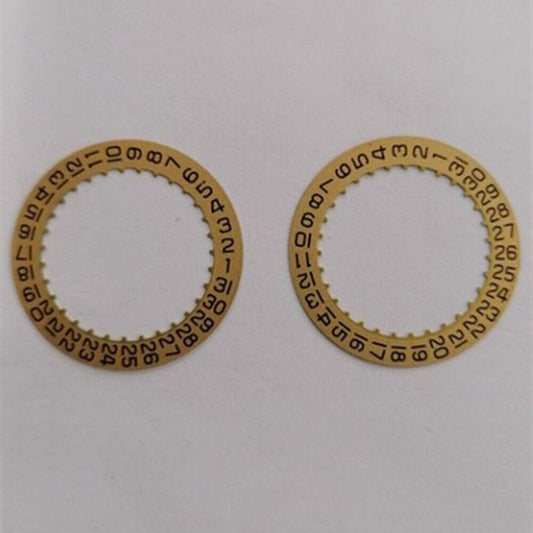 Generic Date@3 golden date disk wheel for 2824-2 2892 watch movement, precision replacement part.
