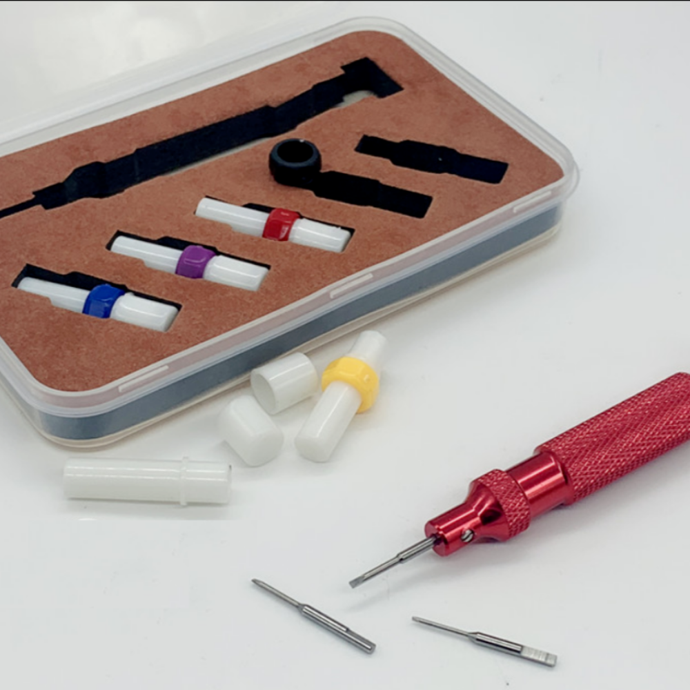 Watch Repair Tool 0.8-1.6mm screwdriver kit with 12mm handle for precise watch accessory repairs.
