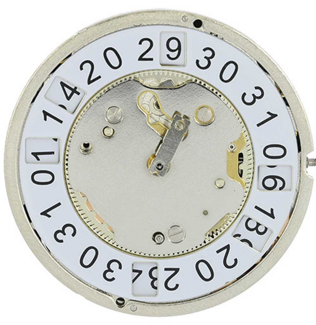 Ronda 4210B quartz watch movement showing precise timekeeping mechanism for accessories.