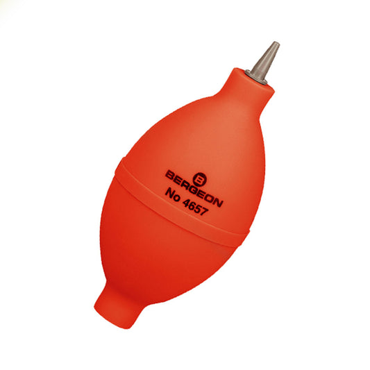 Bergeon 4657 fine tip rubber dust blower for cleaning watch parts and delicate accessories.