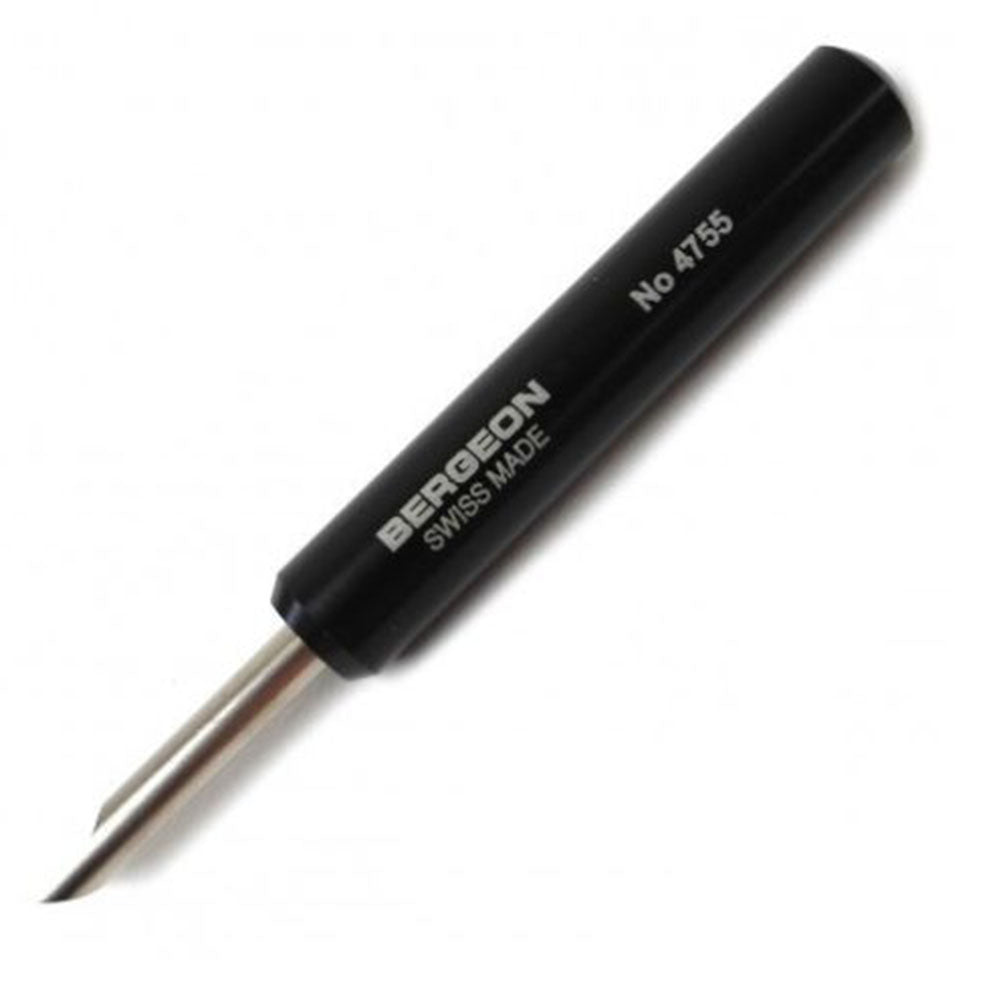 Bergeon 4755 pry-type watch case opener tool for precise watch battery and case back removal.