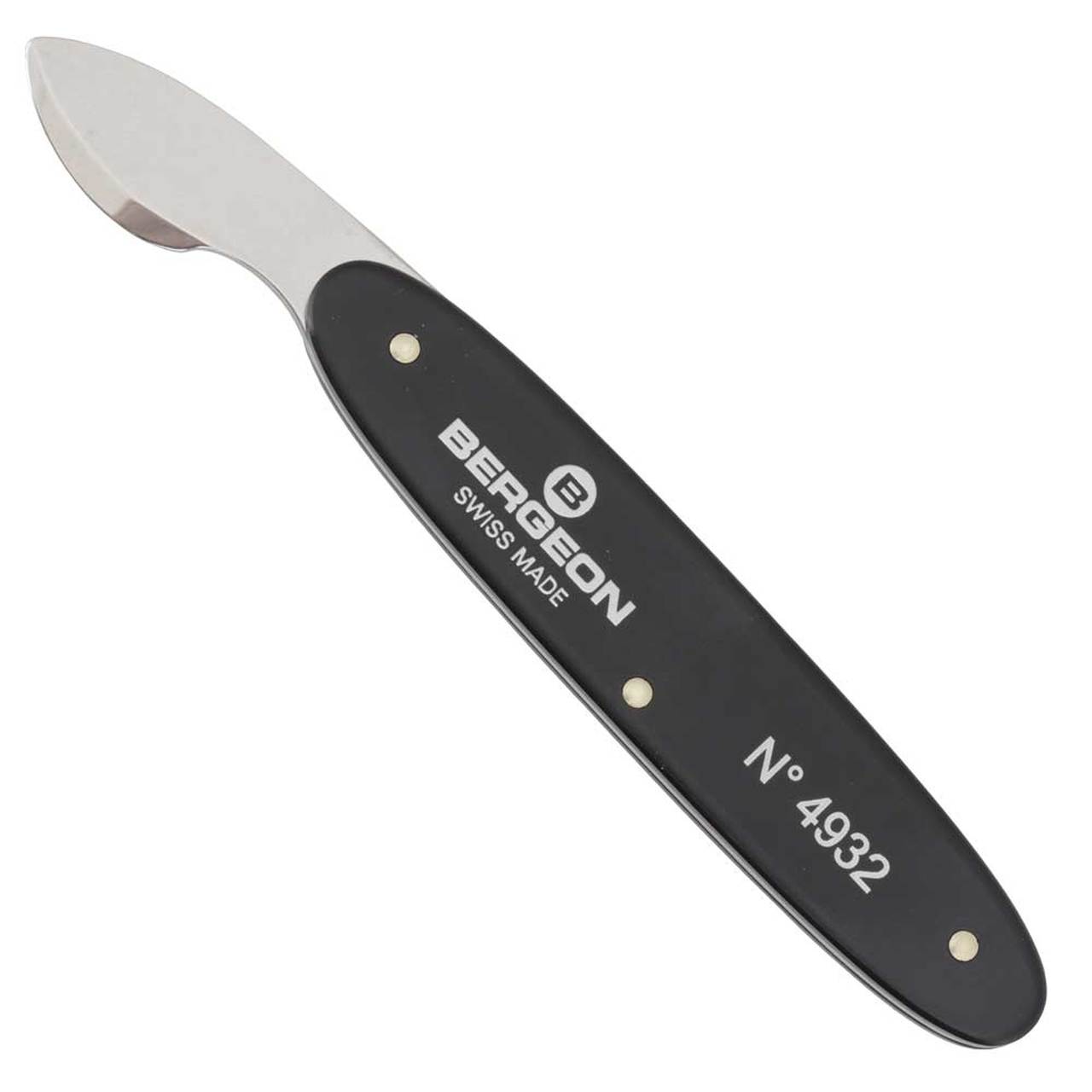 Bergeon 4932 watch case knife with sharp blade for precise bezel and caseback opening, ideal for watch repair.