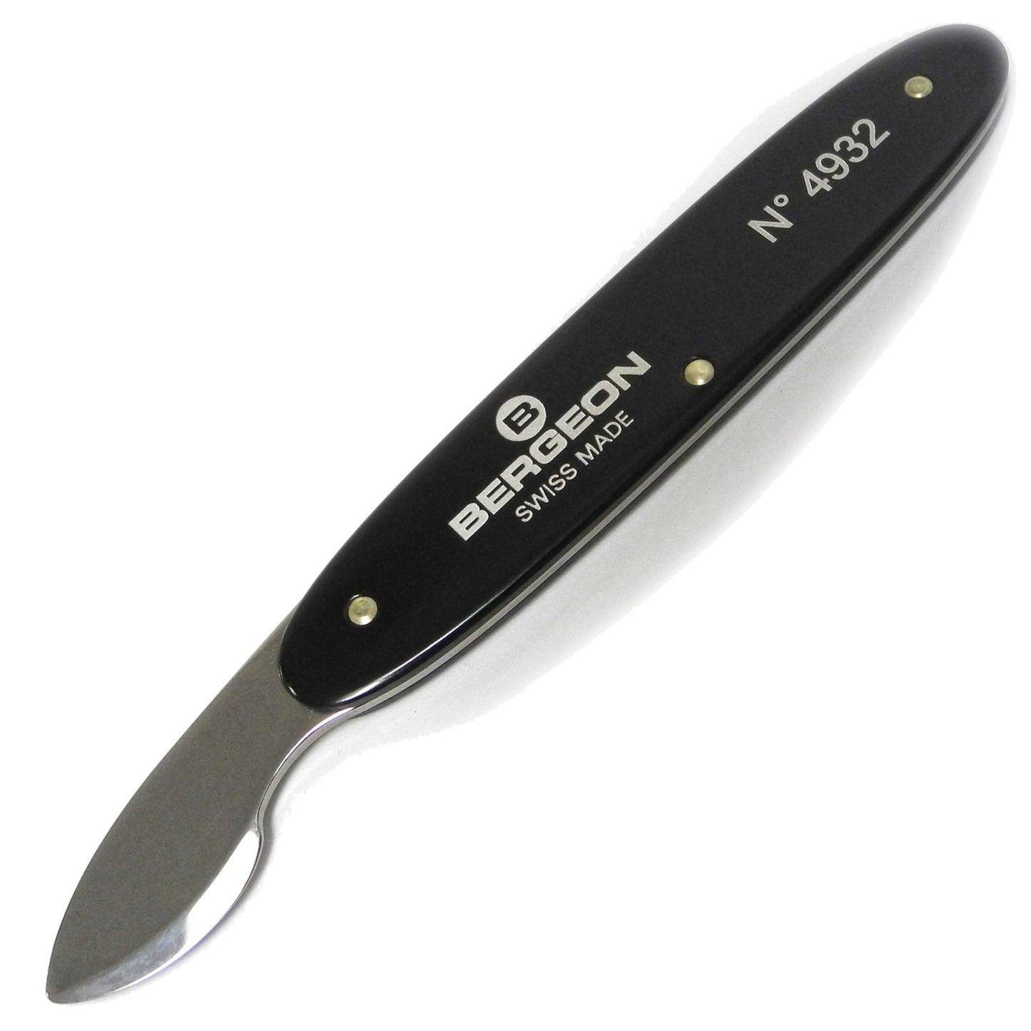 Bergeon 4932 watch case knife for precise bezel and caseback opening in watch repair.