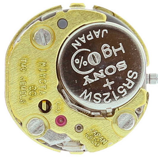 Miyota 4S20 Japan quartz movement close-up, precise watch accessory by Miyota for timekeeping.